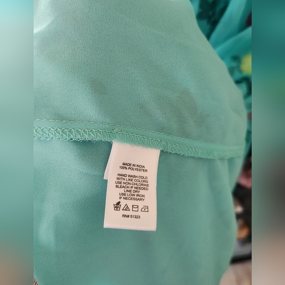 1. State Halter Floral Dress in Aqua Sz M - Picture 6 of 7